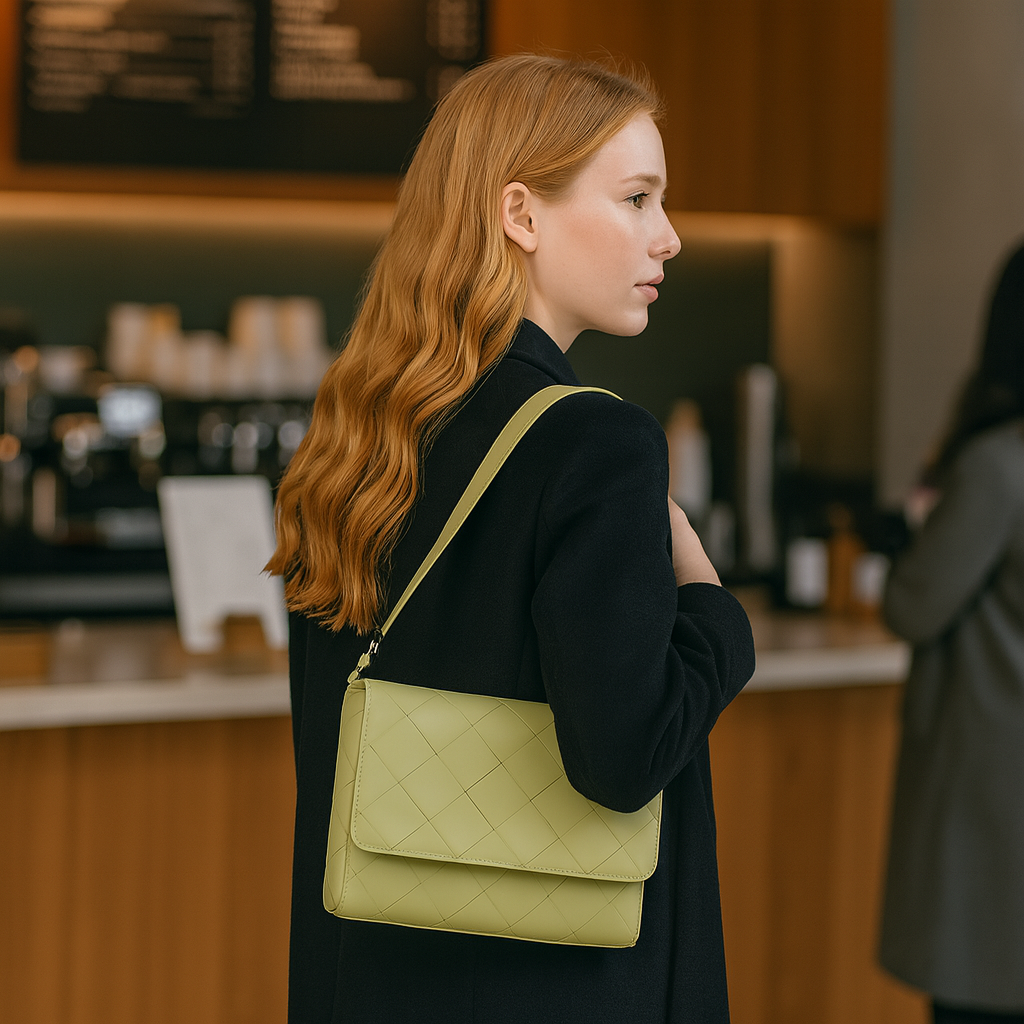 Woven Messenger Bag