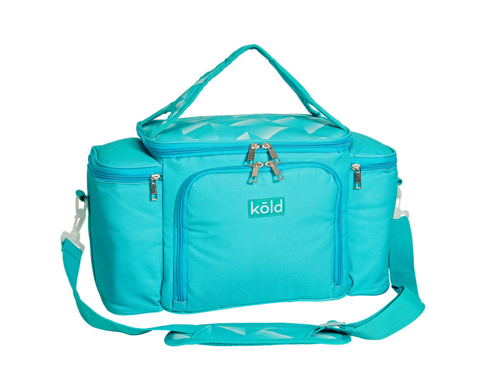 Triangle Print Cooler with Front Zip Pocket