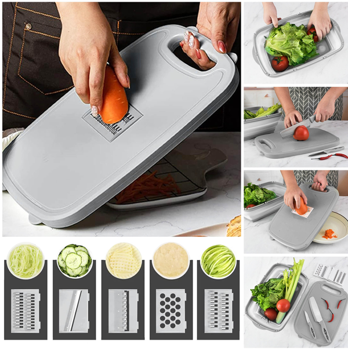 9-IN-1 COLLAPSIBLE CHOPPING BOARD AND COLANDER