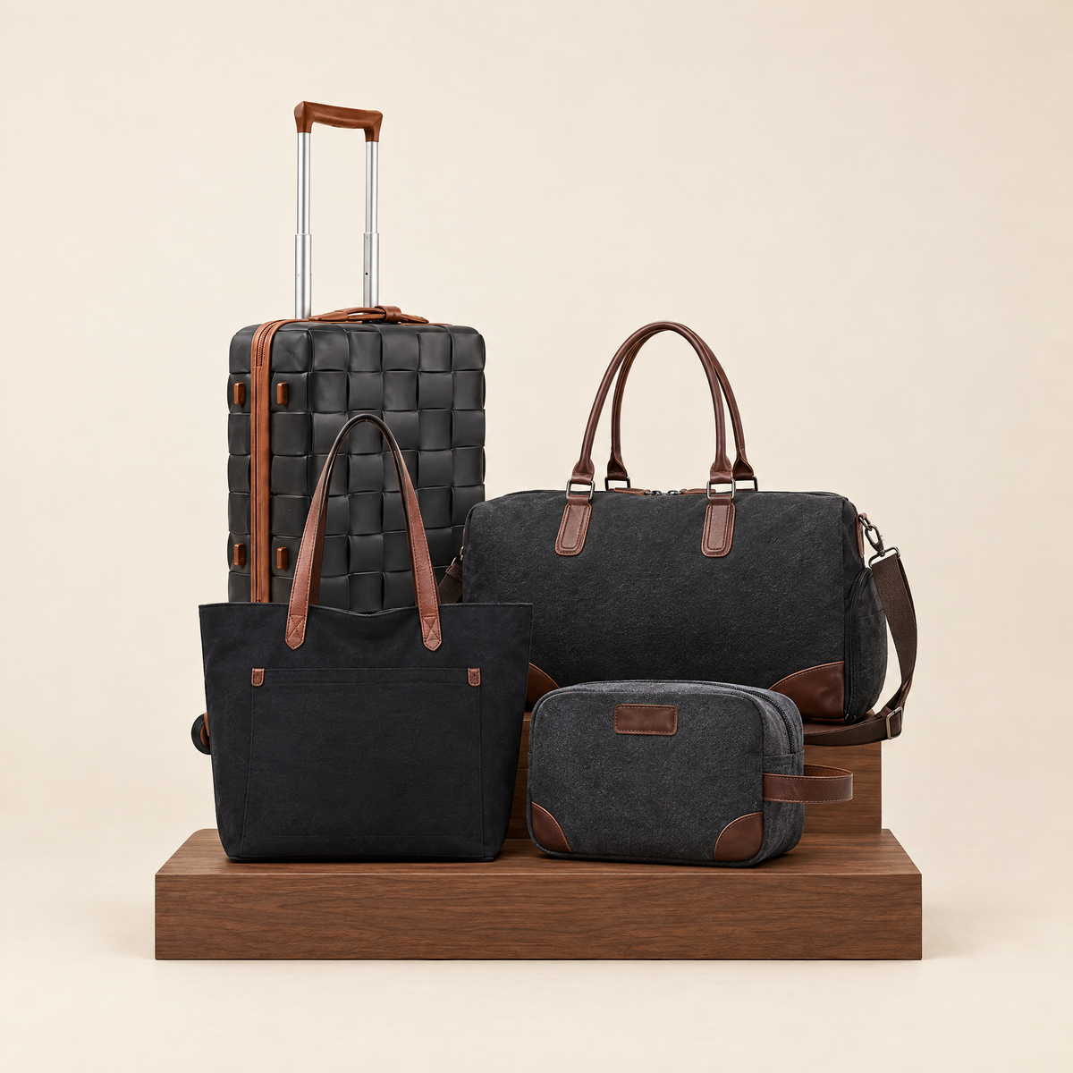 Fumatore Venezia spinner, cotton canvas duffel, tote and toiletry bag
