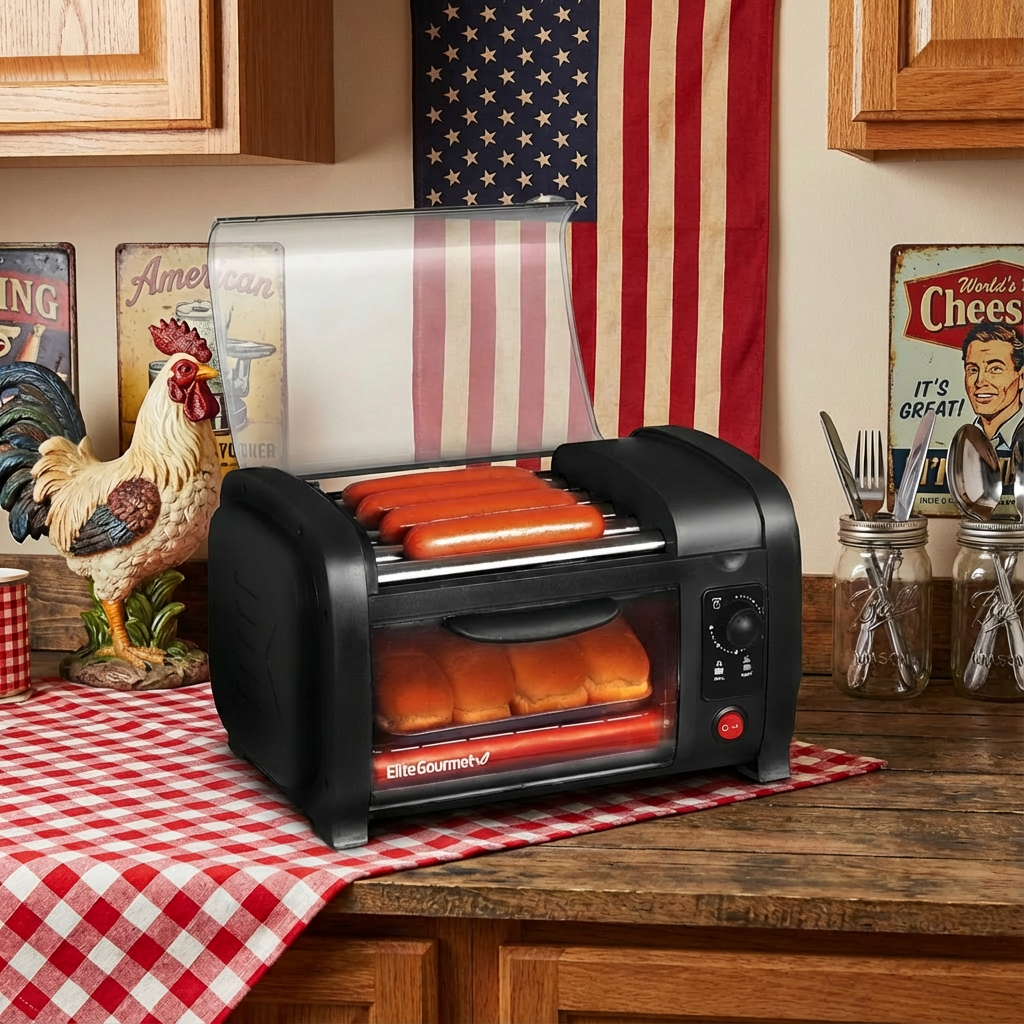 HOT DOG ROLLER & BUN TOASTER