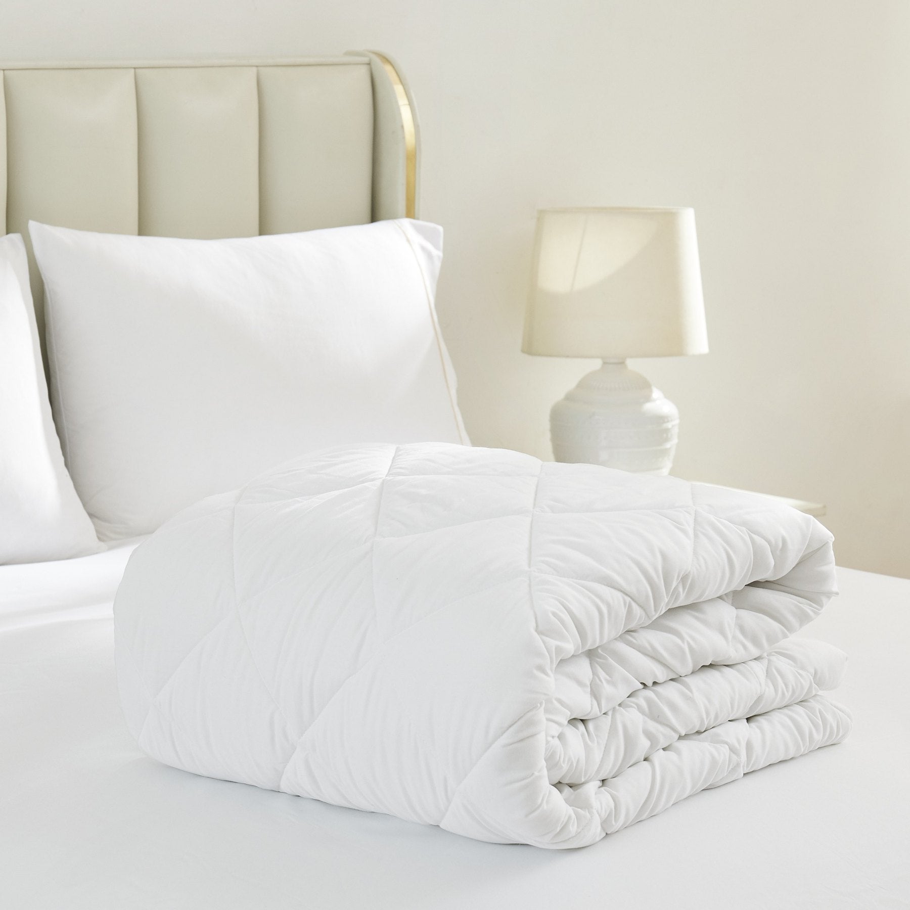 Diamond Quilted Queen Mattress Cover — Badgley Mischka New York bedding (view 2)