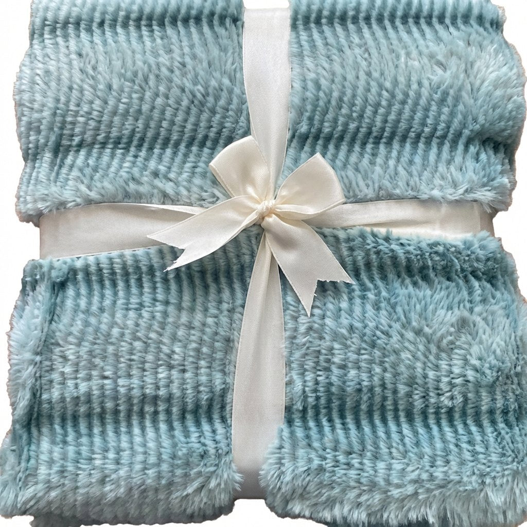 Carved Faux Fur to Flannel Throw — Badgley Mischka New York bedding (view 2)