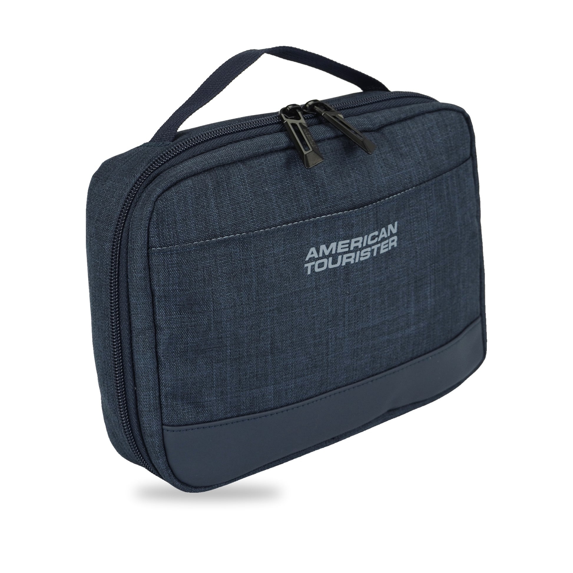 American Tourister x Atley James Tech Pouch navy - three-quarter view