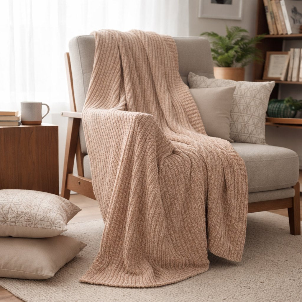 Soft Knitted Throw — Badgley Mischka New York bedding
