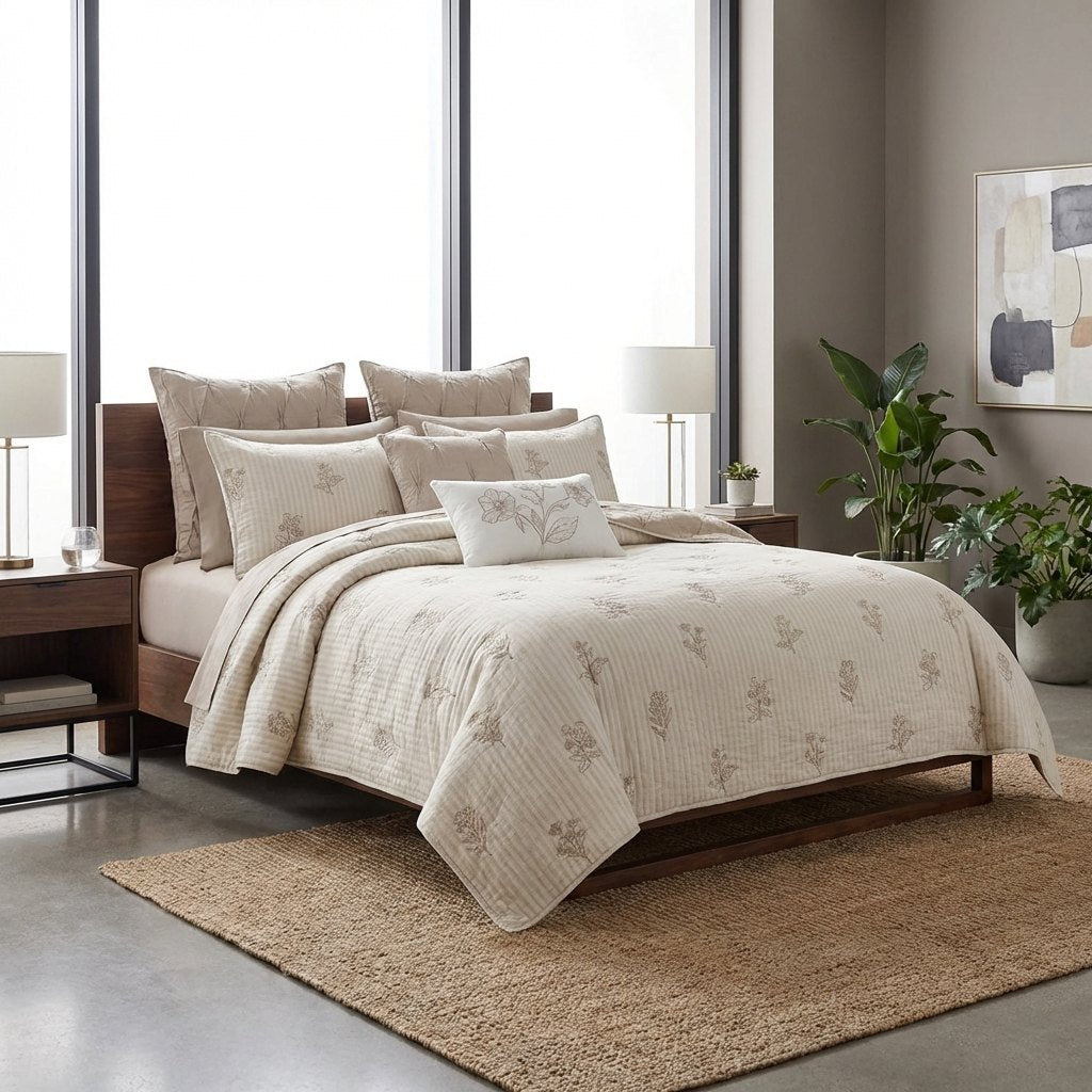 Kendra 1pc Queen Quilt — Badgley Mischka New York bedding