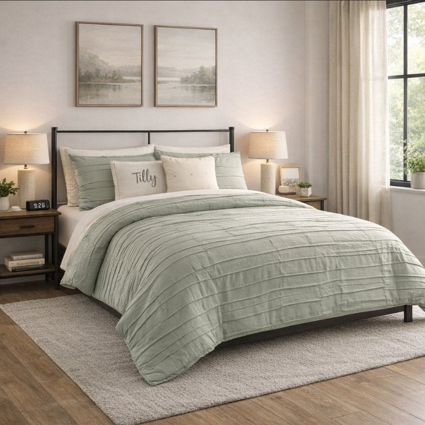 Tilly Textured Bedding Program — Badgley Mischka New York bedding (view 2)