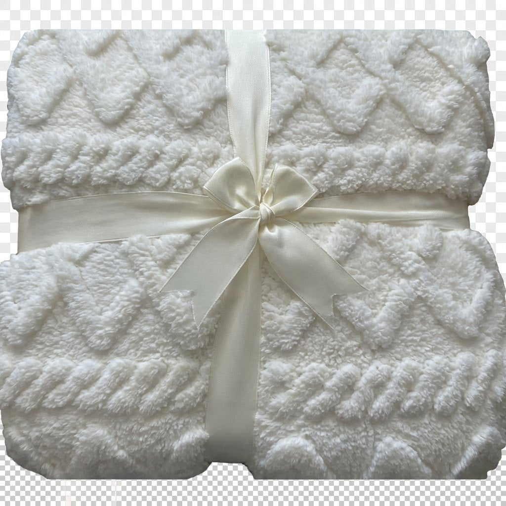 Sherpa Jacquard Throw — Badgley Mischka New York bedding (view 2)