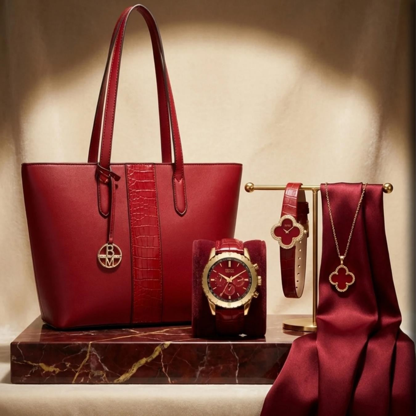 Lunar Blossom - Badgley Mischka New York red gift set