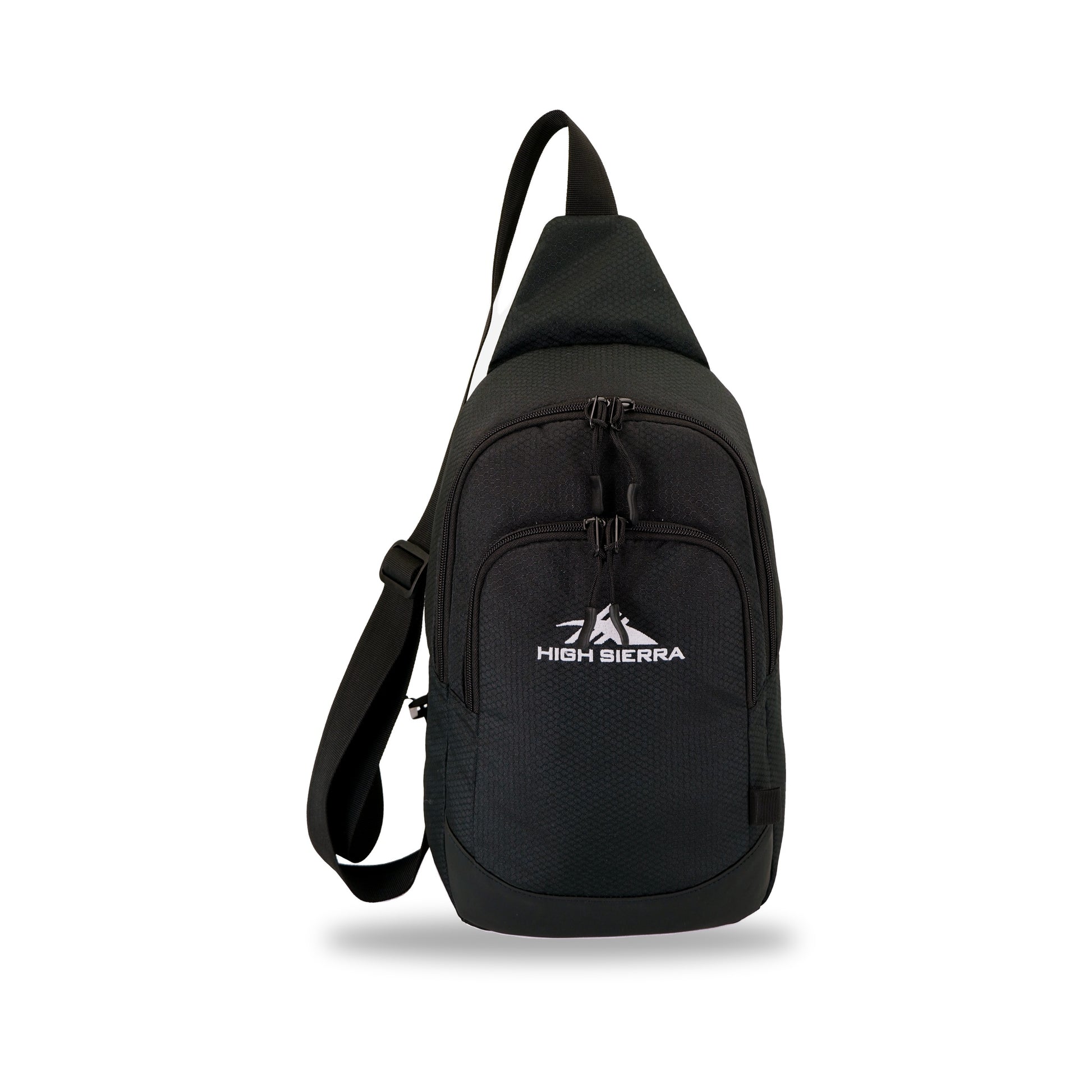 High Sierra x Atley James Honeycomb Sling Bag black - front view