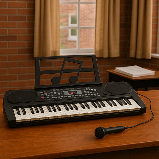 ELECTRONIC KEYBOARD WITH MICROPHONE