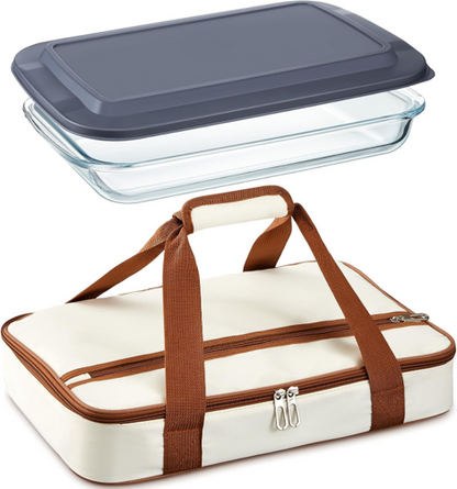 GLASS CASSEROLE WITH CARRY BAG