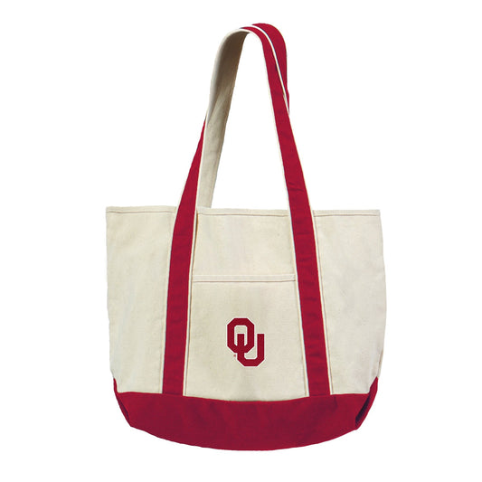 CANVAS TOTE WITH COLORED STRAP