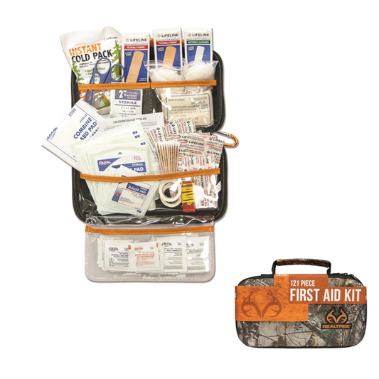 REALTREE DELUXE HARD-SHELL FOAM 121PC FIRST AID KIT