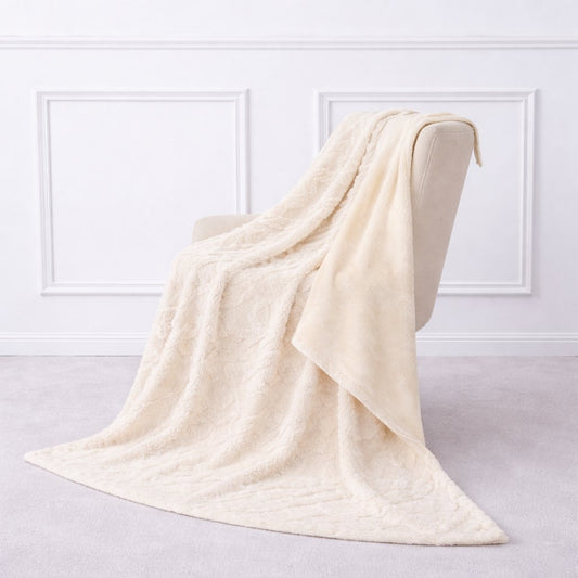 Sherpa Jacquard Throw — Badgley Mischka New York bedding