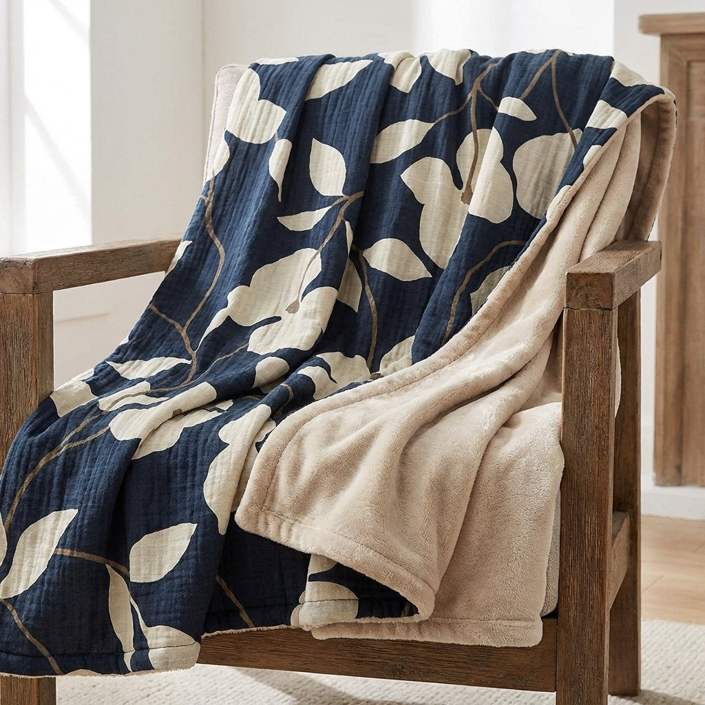 Gauze to Flannel Throw — Badgley Mischka New York bedding