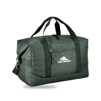 High Sierra x Atley James Honeycomb Duffel green - three-quarter view
