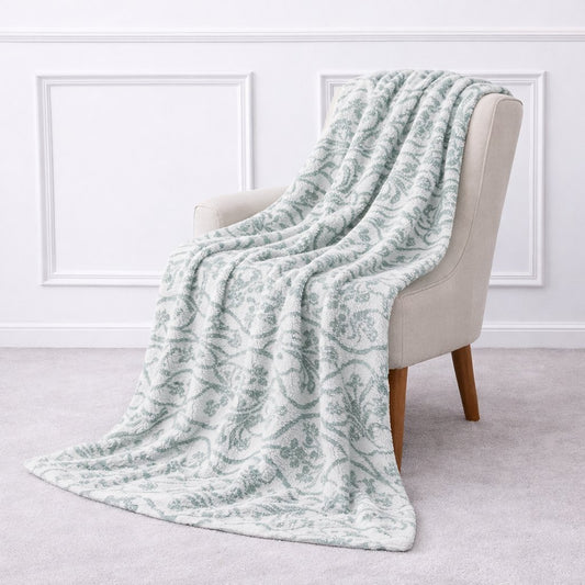 Elegant Printed Throw — Badgley Mischka New York bedding