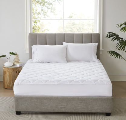 Diamond Quilted Queen Mattress Cover — Badgley Mischka New York bedding