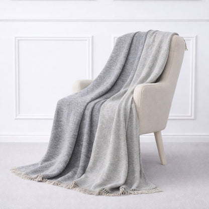 Yarn-Dyed Fringe Throw — Badgley Mischka New York bedding