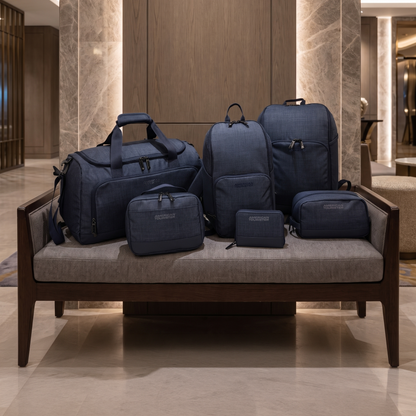 American Tourister x Atley James Blue Bags