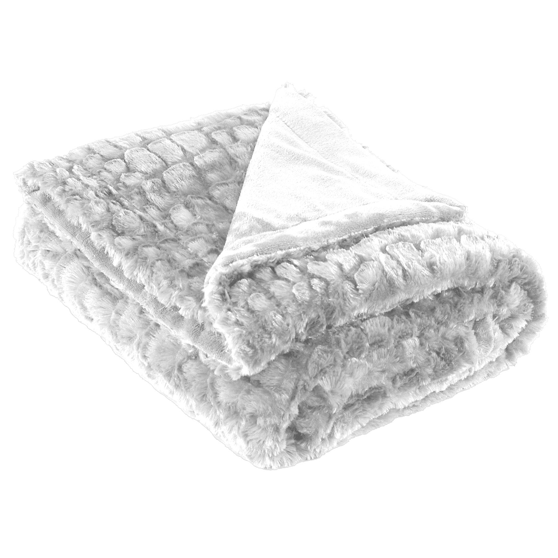 Luxury Faux Fur Gator Jacquard Throw — Badgley Mischka New York bedding (view 2)