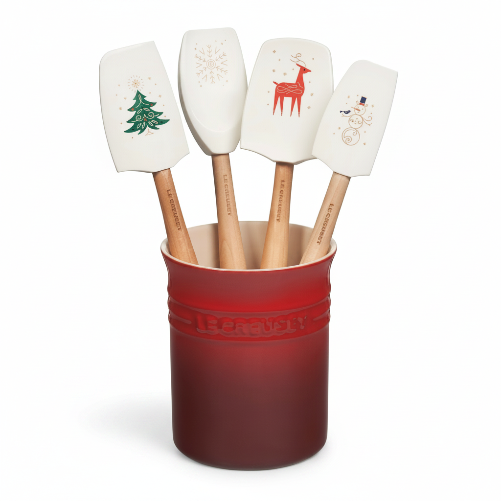 Noel Collection Holiday Utensil Set on white background