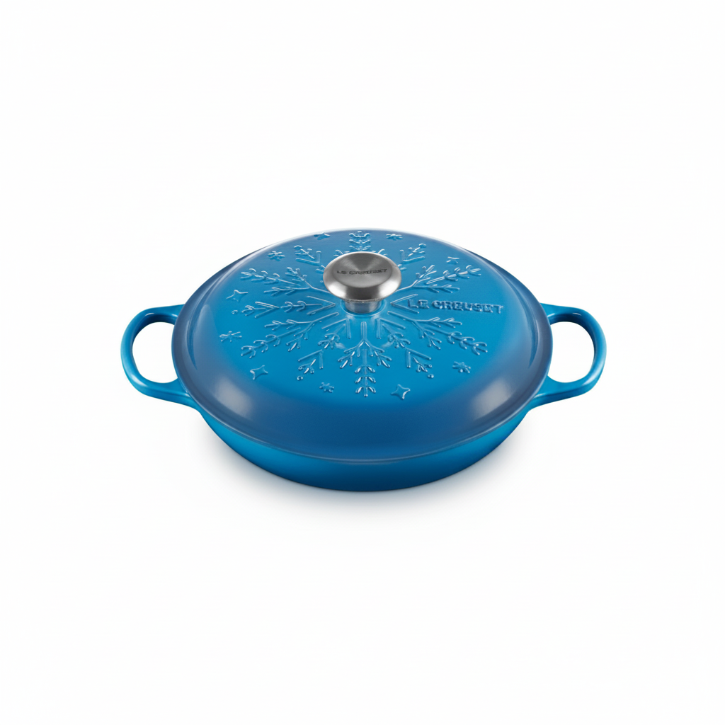 Noel Collection Cast Iron Braiser on white background
