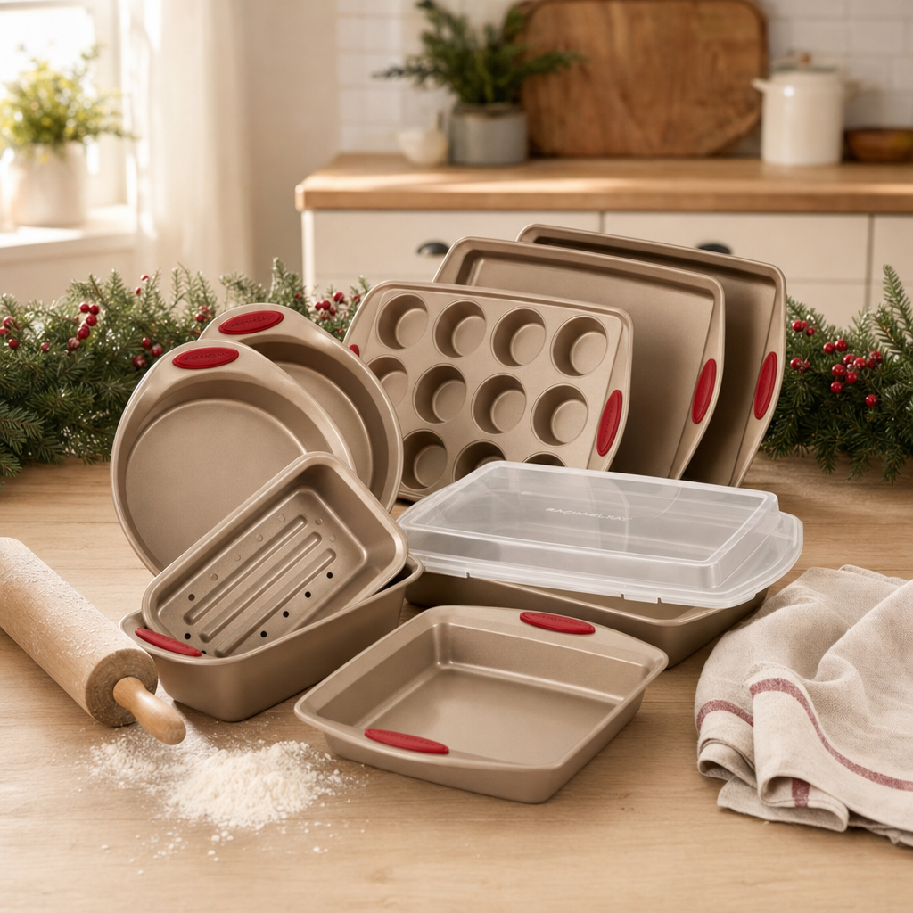 Rachael Ray Cucina bakeware set lifestyle scene