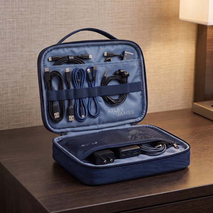 American Tourister® x Atley James Tech Pouch – Navy