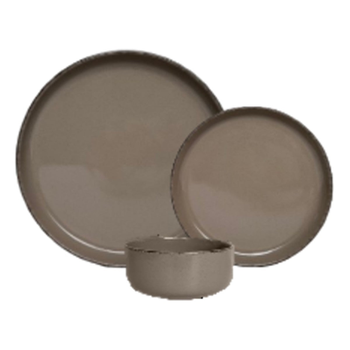 Heritage Stoneware 12-Piece Dinner Set – Taupe – GPS Virtual Showroom