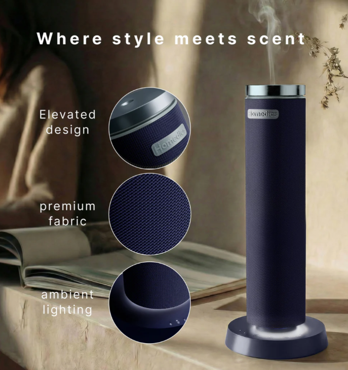 Serenescent Fabric Waterless Home Fragrance Diffuser in blue